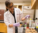 Student in a lab